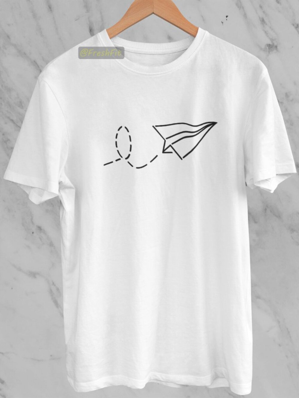 🆕Paper Airplane White T-Shirt Graphic Tee